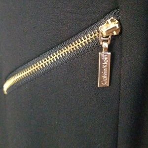 Calvin Klein Sleek Black V Neck Dress